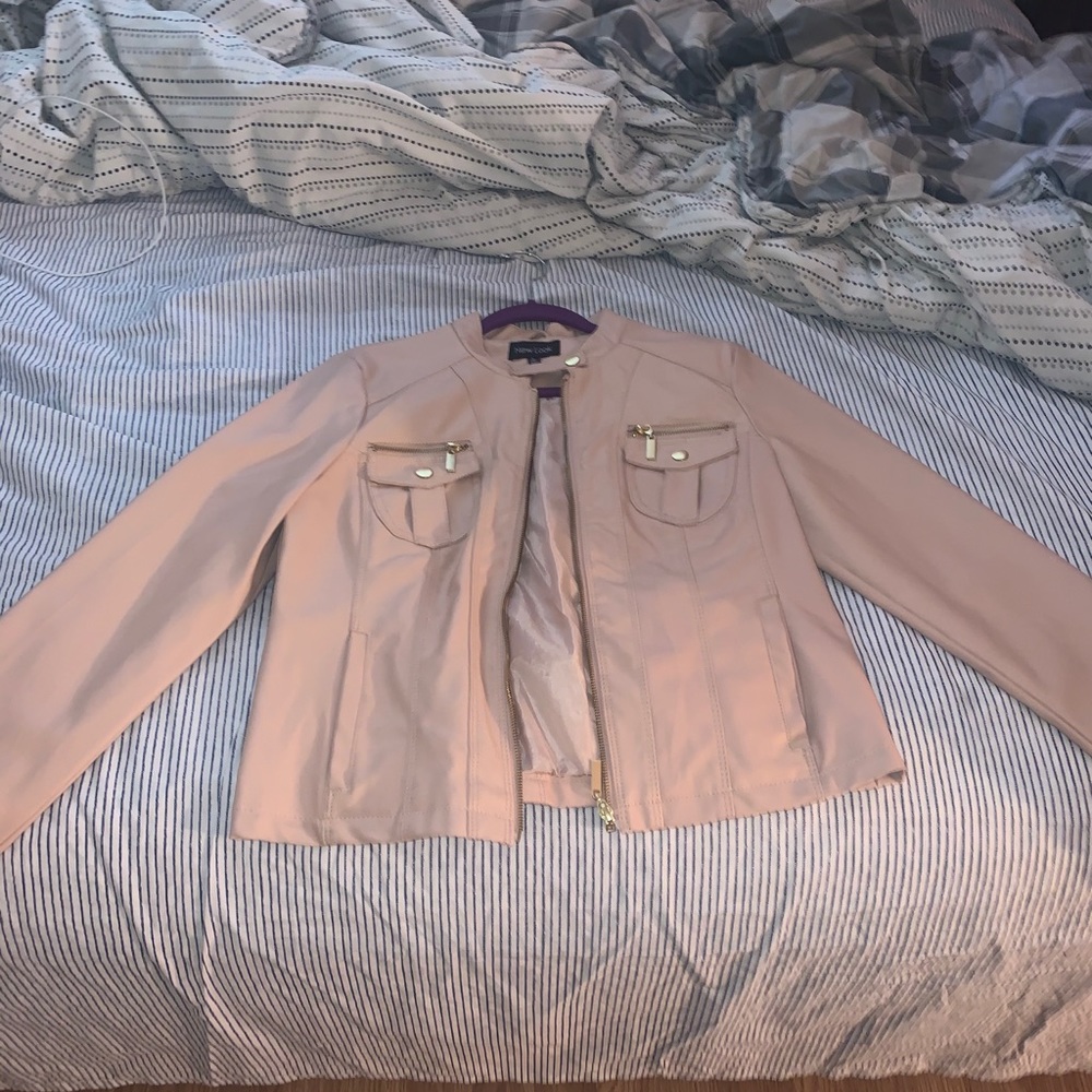 Pink leather jacket - Picture 2 of 2